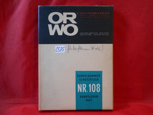 Orwo Dunkeikammer Schutzfilter NR.108 Dunkelgrün Matt 13,5 X 18 - 第 7/7 張圖片