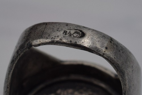Antique IMPERIAL ring 19t 1915 Men Emperor Tsar Nicholas II coin Silver - Picture 11 of 20