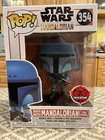 Funko Pop Star Wars 354 Death Watch Mandalorian Two Stripes EB Excl W/Protector