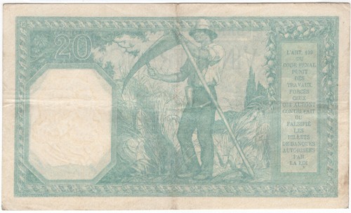 FRANCE - 20 FRANCS BAYARD 1916 - Photo 2/2
