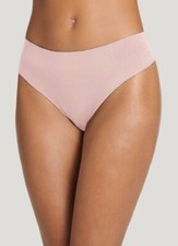 NWT Jockey Pack of 5 Sz SM 5 Seamfree Recycled Nylon Rib Thong Pink Haze