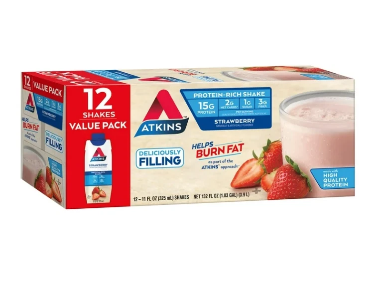 Pack de 2 Batidos de Proteínas Atkins, Fresa, Ceto Friendly, 15g de Proteína, 12 Ct Foto 2 de 4
