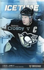 Nov. 26, 2010 Pittsburgh Penguins Ottawa Senators Sidney Crosby IceTime Program