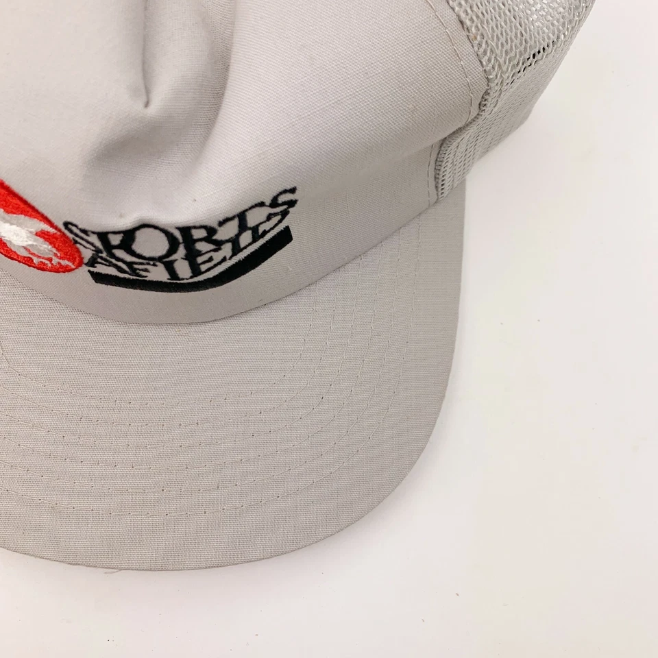 Винтажная спортивная полевая серая вышитая сетка бейсболка кепка дальнобойщика - Изображение 2 из 4