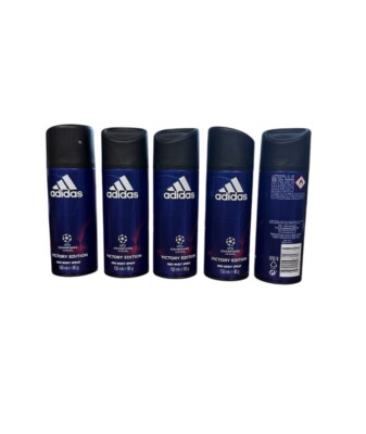 adidas UEFA V CHAMPIONS LEAGUE Deodorant Body Spray for Men, 5 x 150 ml