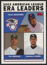 2004 Topps #341 Pedro Martinez Tim Hudson Esteban Loaiza Red Sox A's White Sox