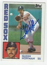Glenn Hoffman Autographed 1984 Topps Baseball Signed Card #523 Boston Red Sox