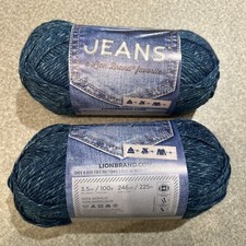 Lion Brand 505-109W Jeans Yarn-Stonewash Lot Of 2 