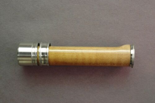 FLY ROD REEL SEAT Curly Maple 11175 Nickel Silver Cap and Ring - Picture 4 of 4