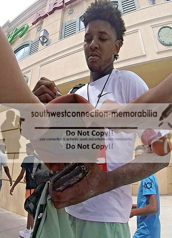 Nick Young Autografiado NBA Baloncesto Golden State Warriors Campeones Beckett Automático Foto 2 de 4