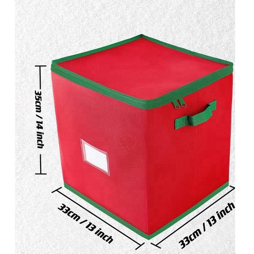 Christmas Bauble Storage Box Two Handles Carrying Bag Xmas Storage Container - Picture 4 of 5