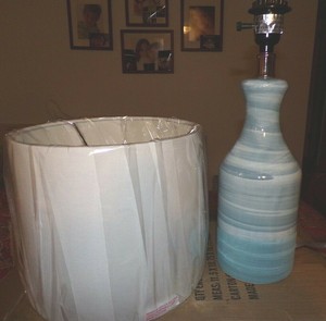 Pottery Barn Melrose Table Lamp New Blue Swirl 20 Ebay