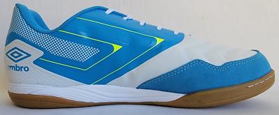 Mens Size 12 White Blue Umbro Pro5 Club Bump 360 Zone Indoor