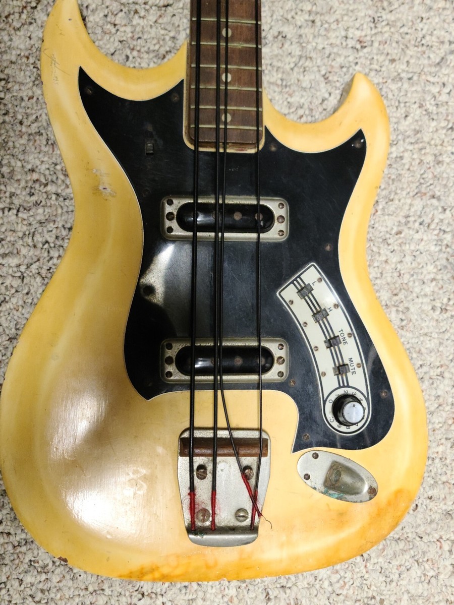 グヤトーン EB-4 1960s BASS *ALL-ORIGINAL* Vintage Collectible 1960s Hagstram 4 String Electric Bass