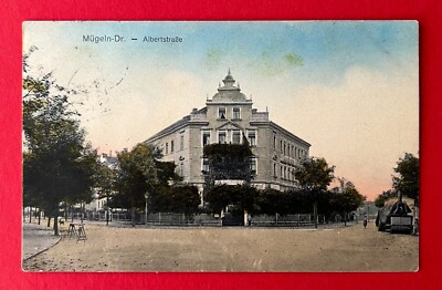 AK MÜGELN bei Heidenau Dresden 1911 Blick in die Dr. Albert Strasse   ( 142649