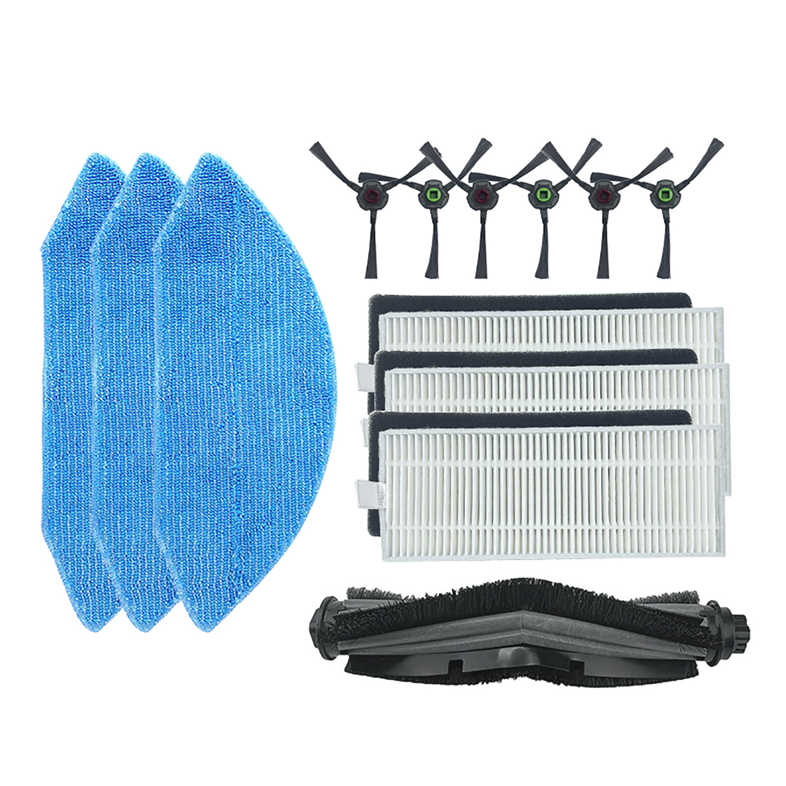 Ecovacs Deebot U2 DGN22 Side Brush Filter Mop Roller Replacement Set