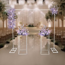 2Pcs Balloon/Flower Stands Wedding Floor Mounted Backdrop Decor Racks White