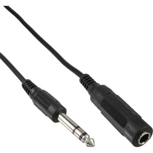 Thumbnail - Inline Klinke Verlängerung 6,3mm Klinke Stecker / Buchse Stereo