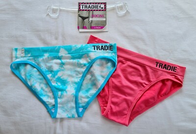 Tradie Ladies Side Seamfree Icecor Tie Dye Bikini Brief 2 Pack Size 16