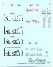 Slixx 8047 Gasser 26 Sheet waterslide decal