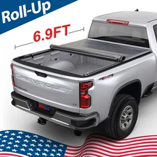 Soft Roll-Up Bed Cover Tonneau Cover for 20-25 Silverado 2500 New Body 6.9FT Bed