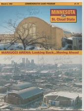 Minnesota Gophers Hockey Program Magazine March 1993 vs St. Cloud State SIGNED