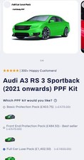 Audi RS3 PPF Ganzkörperabdeckung Audi 8Y 2021-2025 Sportback Schrägheck 1400£ bezahlt