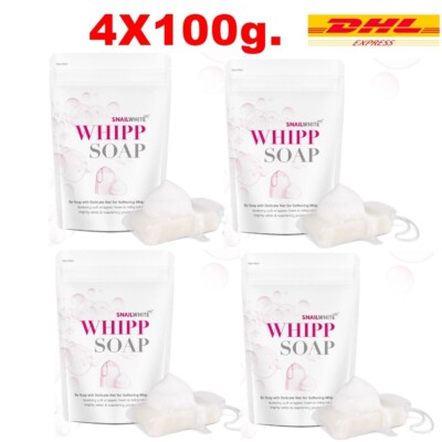 4X Snail White Whipp Soap Bar Namu Life Foam Delicate Softening 100g.