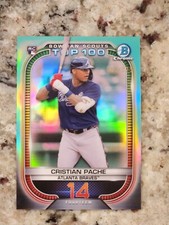 2021 Bowman Scouts Top 100 Aqua Refractor /125 Cristian Pache #BTP-14 Rookie RC
