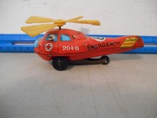 1016 Antique Tin Plate Toy Emergency Helicopter made in Japan