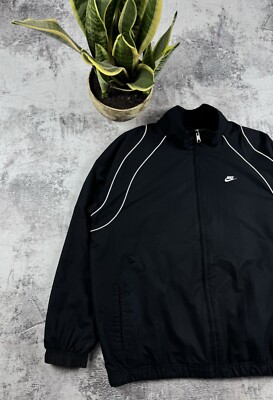 Nike Sportswear 90S Retro Windbreaker Black Track Y2K Nylon Swoosh