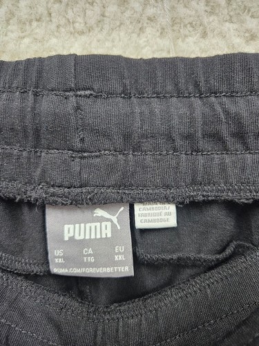 Puma Men Pants XXL Black 100% Cotton Elastic Waist Straight Leg Loose Fit Casual - 第 17/20 張圖片