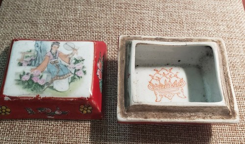 Antique Chinese Porcelain Stoneware Snuff Box Signed - Picture 7 of 9
