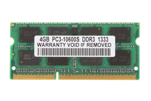 4GB DDR3 1333 MHz 1333 PC3-10600 SO-DIMM Laptop Speicher RAM 204 Pin NON-ECC CL9 - Bild 1 von 6