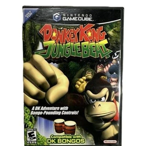 MINT Nintendo GameCube Donkey Kong Jungle Beat Complete In Box W/ Manual & Inser