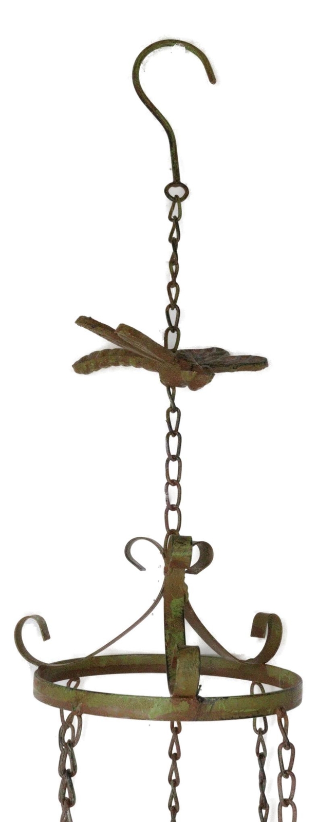 Rustic Cast Iron Cottage Garden Dragonfly New Beginnings Quaint Bell Wind Chime