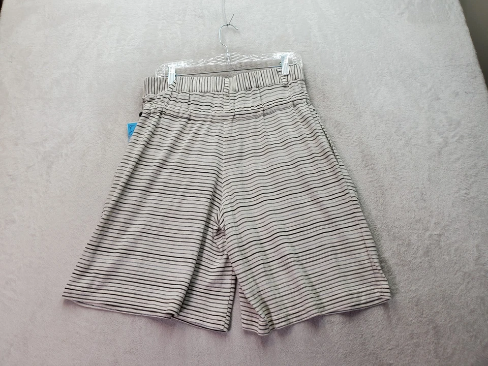 Derek Lam Shorts Women's Small Tan Striped Rayon Pocket Elastic Waist Drawstring - Image 2 of 4