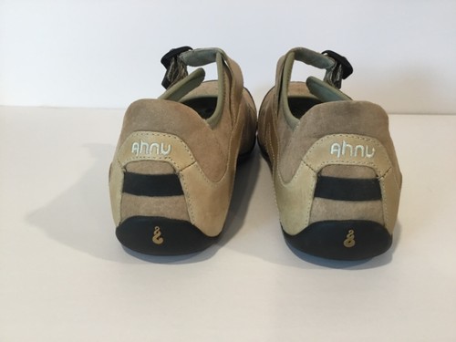 AHNU Benicia Mary Jane 8 Suede Leather Walking Shoes 2321MUSH Tan Mushroom Adjst - Picture 4 of 6