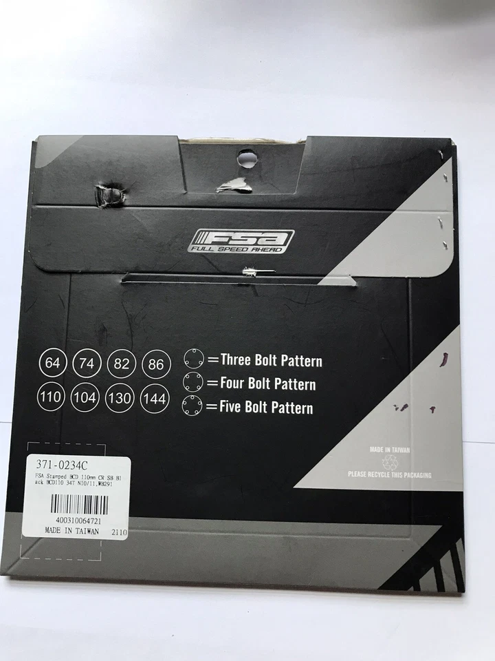 Plato FSA Pro Road N-10/11 110 BCD x 34 dientes 5 pernos aluminio negro Foto 2 de 2