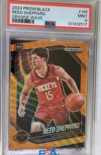 2024-25 Panini Prizm Black Reed Sheppard RC Orange Wave PSA 9 #ed 1/60 eBay 1/1