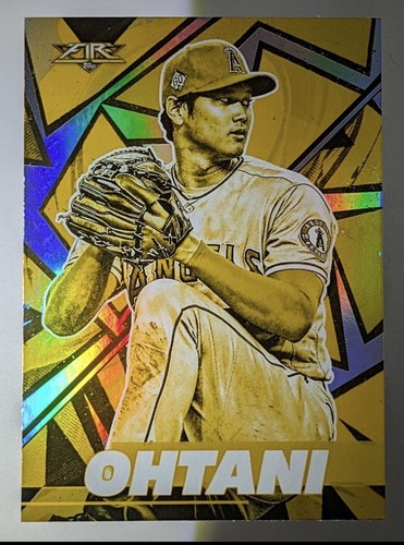 Shohei Ohtani 2021 Topps Fire #26 GOLD MINTED HOLO FOIL REFRACTOR