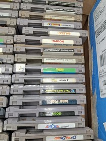 NES 57 Game LOT Nintendo Golf Top Gun Tecmo Baseball Kings Of The Beach Football
