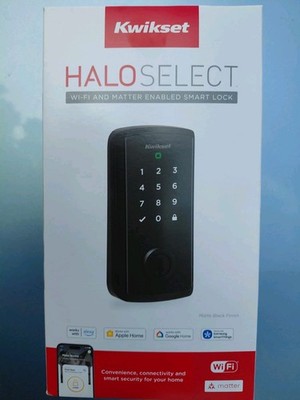 Brand New Kwikset Halo Select WiFi & Matter Enabled Smart Lock Matte Black