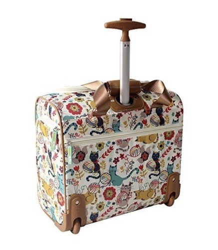 Lily Bloom Designer 15" Lightweight Under Seat Rolling Bag for Women