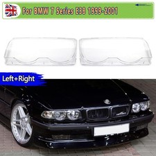 Front Headlight Lens Lampshade For BMW 7 Series E38 1999-2001 Replacement UK