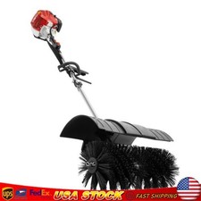 Heavy Duty 2.3HP Power Sweeper 52cc Handheld Gas Powered Broom Snow Dirt Walkway