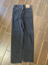 Levi's 550 Relaxed Fit Jeans W30 L34 Black Faded Wash Vintage 90