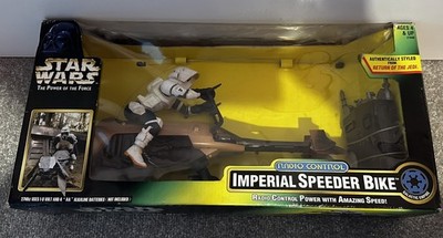 Star Wars Kenner Power of the Force Radio Control Imperial Speeder Bike MIB 
