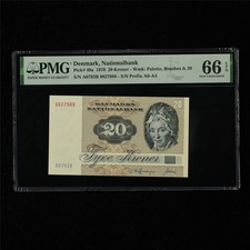 1979 Denmark Nationalbank 20 Kroner Pick#49a PMG 66 EPQ Gem UNC