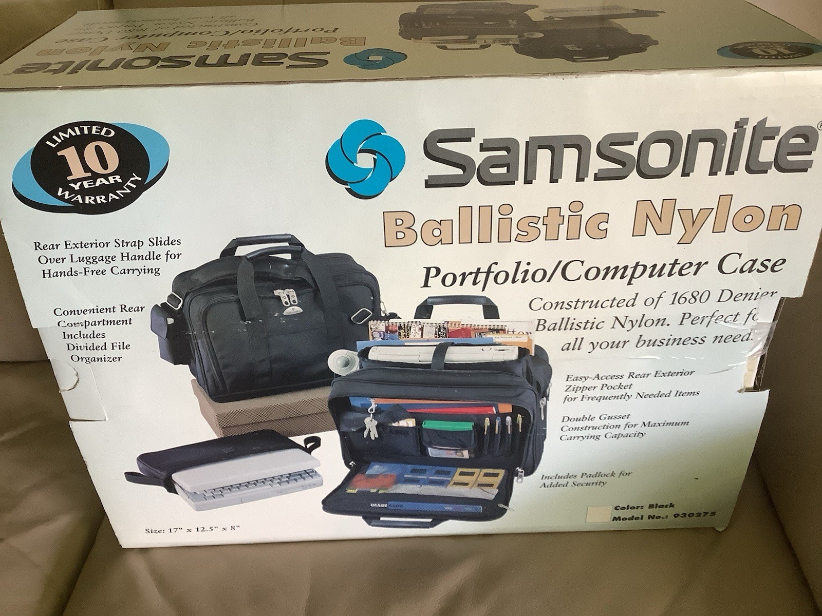 Brandnew Samsonite  Ballistic Nylon Portfolio Computer Case Black # 930275 